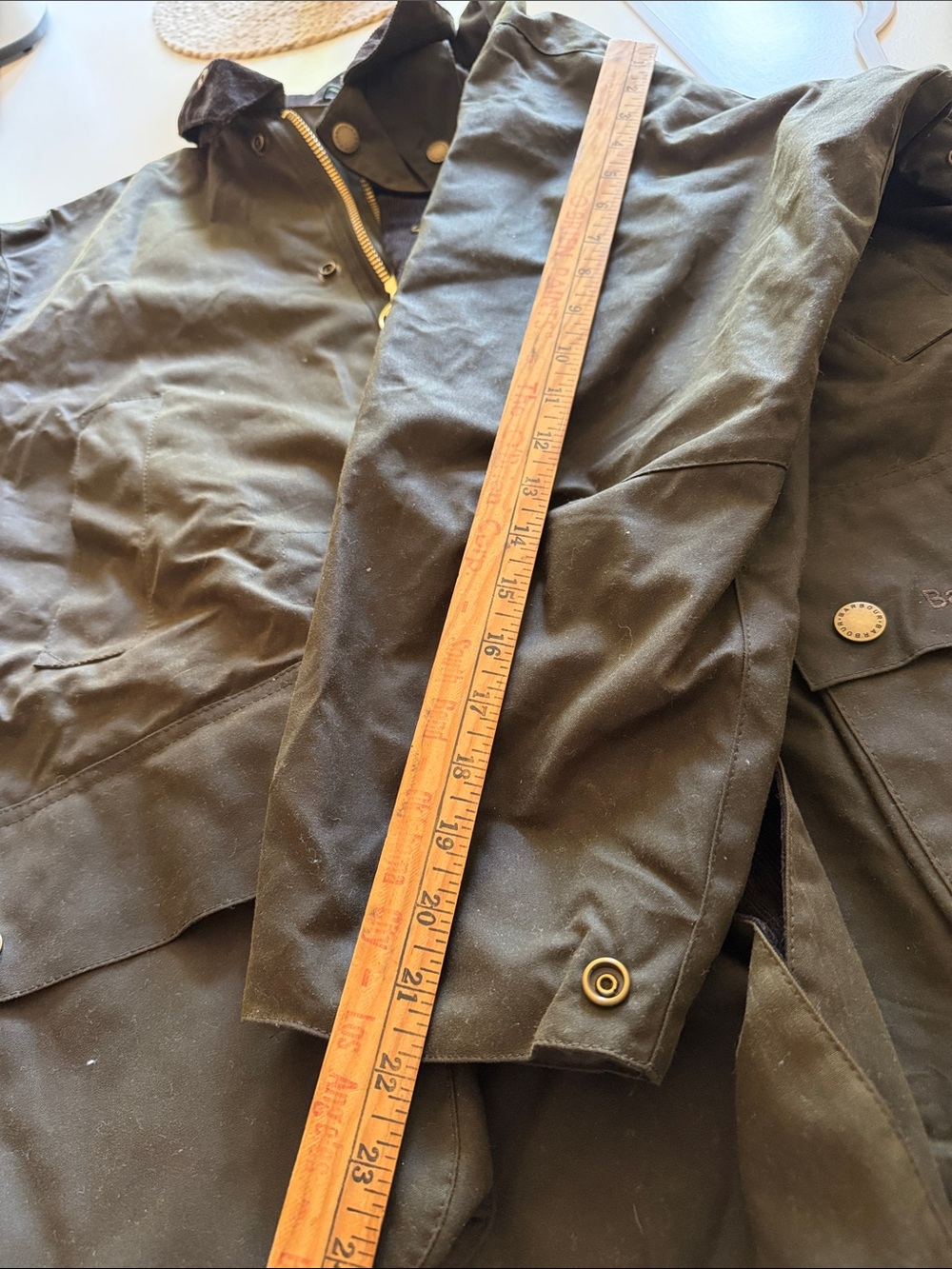 Barbour Classic Bedale Wax Jacket In Olive. Sz M. New - Picture 10 of 13